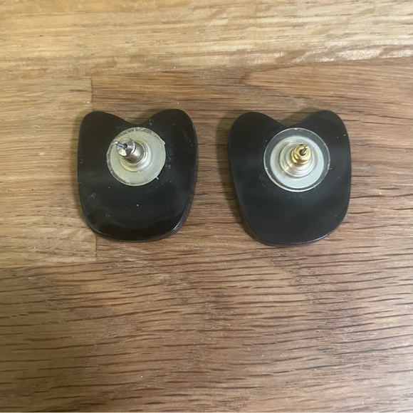 Vintage Lee Sands Inlaid Wood Mosaic Cat Necklace and Earring Set - Picture 8 of 9